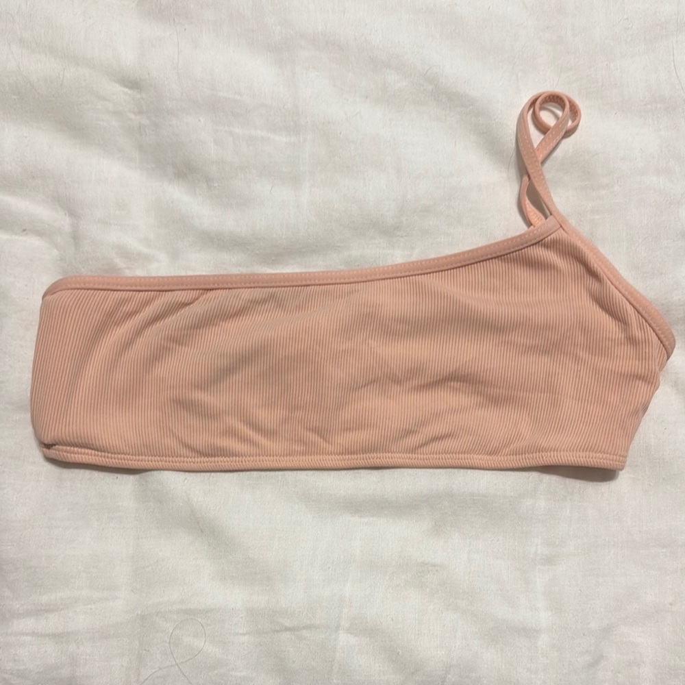 One-Shoulder Ribbed Bikini Top